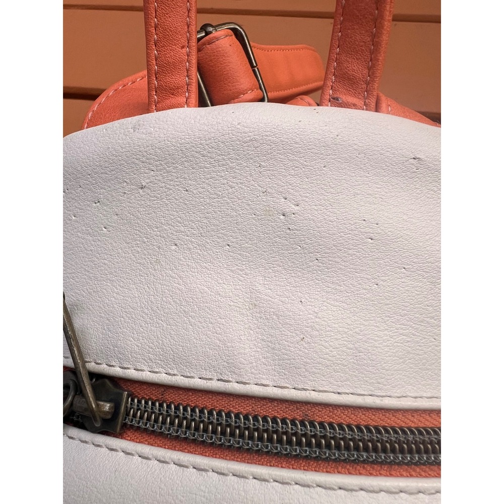 Disney Loungefly Tinker Bell Mushroom House Mini Backpack Cream Orange Fairy Bag - Picture 7 of 9